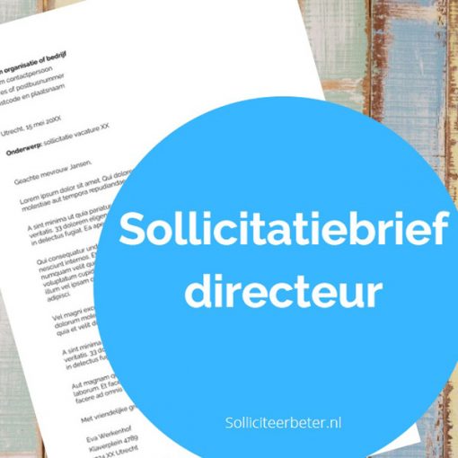Sollicitatiebrief directeur - voorbeeldsollicitatiebrief - Solliciteerbeter.nl