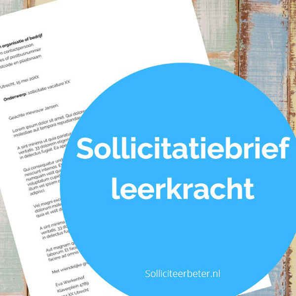 Sollicitatiebrief Leerkracht Download Pas Aan Solliciteer