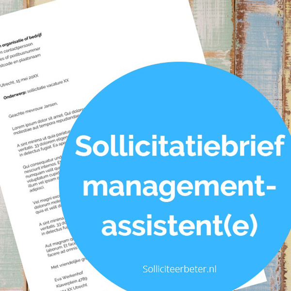 Sollicitatiebrief Managementassistente Download Pas Aan Solliciteer