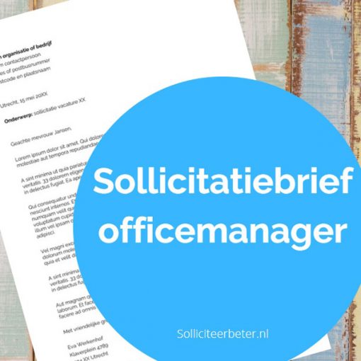 Sollicitatiebrief officemanager - voorbeeldsollicitatiebrief - Solliciteerbeter.nl
