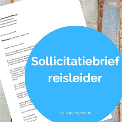 Sollicitatiebrief - reisleider - solliciteerbeter.nl