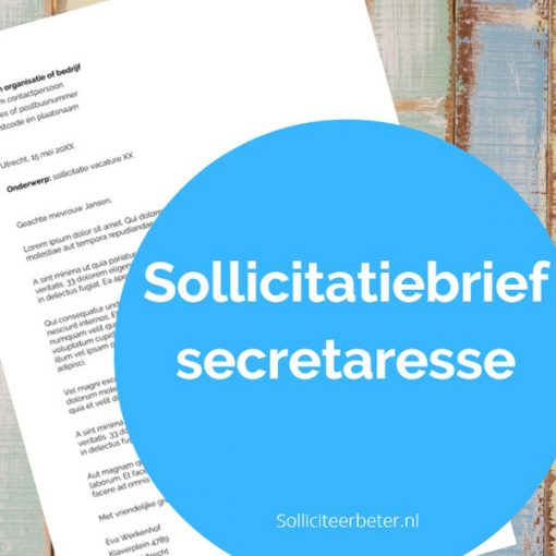 Sollicitatiebrief - secretaresse - solliciteerbeter.nl