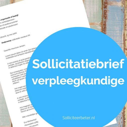 Sollicitatiebrief - verpleegkundige - solliciteerbeter.nl