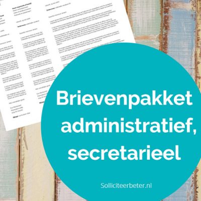 Sollicitatiebrievenpakket administratief en secretarieel - voorbeeldsollicitatiebrieven