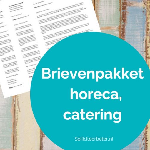 Sollicitatiebrievenpakket horeca, catering - voorbeeldsollicitatiebrieven