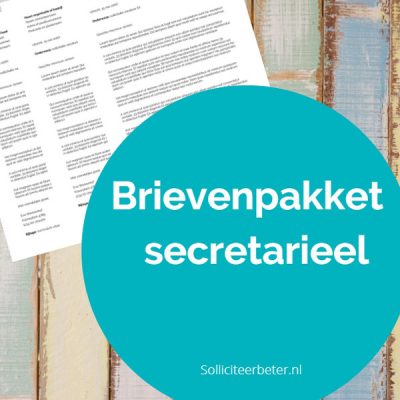 Sollicitatiebrievenpakket secretarieel - secretaresse - voorbeeldsollicitatiebrieven