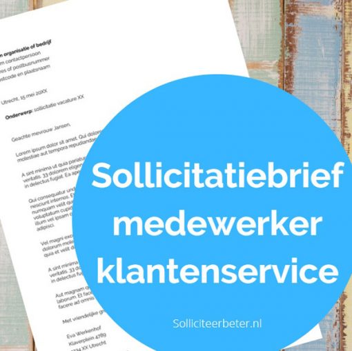 Sollicitatiebrief medewerker klantenservice - voorbeeldsollicitatiebrief - Solliciteerbeter.nl